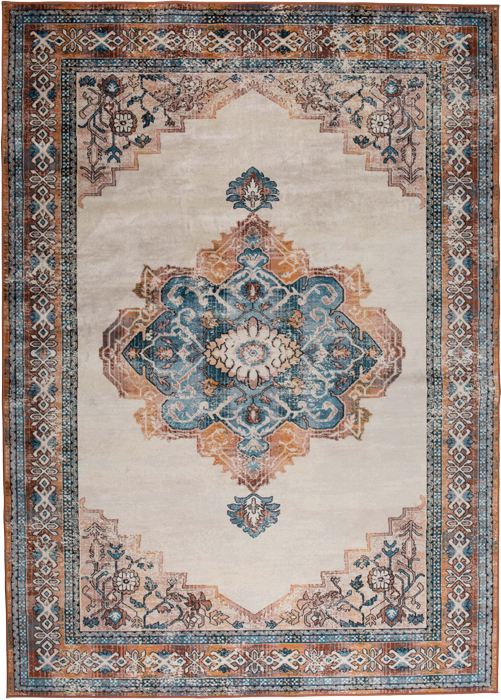 Dutchbone Mahal kusový koberec - Modrá, 200 x 300 cm
