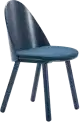 Teulat Uma drevené stoličky - Modrá, Bez podrúčok