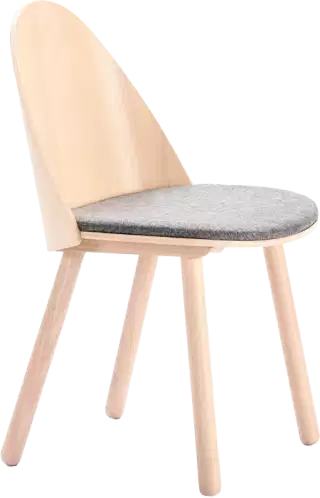 Teulat Uma drevené stoličky - Drevo, Bez podrúčok