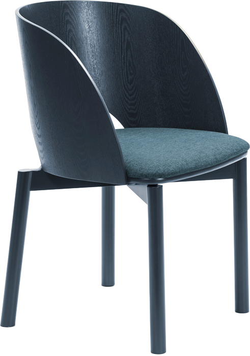 Teulat Dam drevené stoličky - Modrá