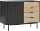 Teulat Sierra drevená komoda so zásuvkami - Čierna - 108 cm